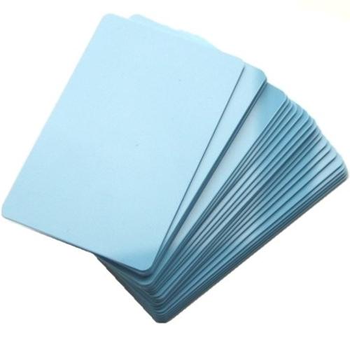 Evolis, cartes PVC bleues claires, 0,76mm d'épaisseur