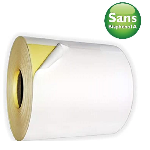 Bobines thermiques papier adhésif 80x50x12 Sans BPA 