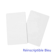 Evolis, Evolis, cartes Réinscriptibles PVC Blanc, impression en Bleu, 0,76mm d'épaisseur