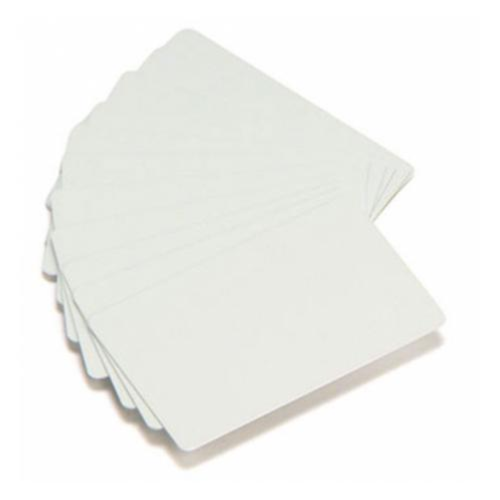 Zebra, cartes Re-transfer ready, PVC Blanches. 0,76mm d'épaisseur