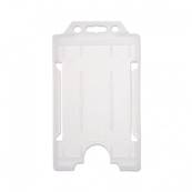 Porte-badge transparent en plastique biodégradable pour 1 carte – vertical (lot de 100)