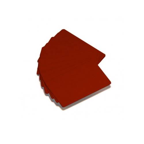 Zebra, cartes PVC Rouges. 0,76mm d'épaisseur