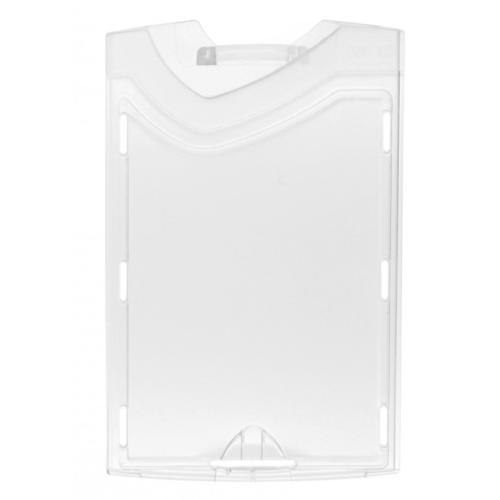 Porte badge avec 1 face cristale / 1 face dépolie - vertical - IDX 150 (lot de 100)