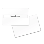 Zebra, cartes PVC Blanches avec zone de signature. 0,76mm d'épaisseur