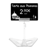 Support Etiquettes Prix Aspect Cristal 8 cm