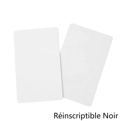 Entrust Datacard, Cartes PVC Blanches Reinscriptible en Noir ISO ID-1, épaisseur: 0.76 mm