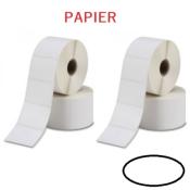 Papier Antique Blanc - Etiquettes Rondes ou Ovales