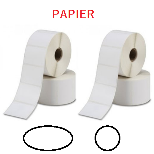 Papier Blanc Haute Brillance - Etiquettes Rondes ou Ovales