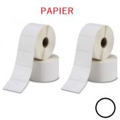 Papier Blanc Haute Brillance Colle Lavable à l'eau - Etiquettes Rondes ou Ovales